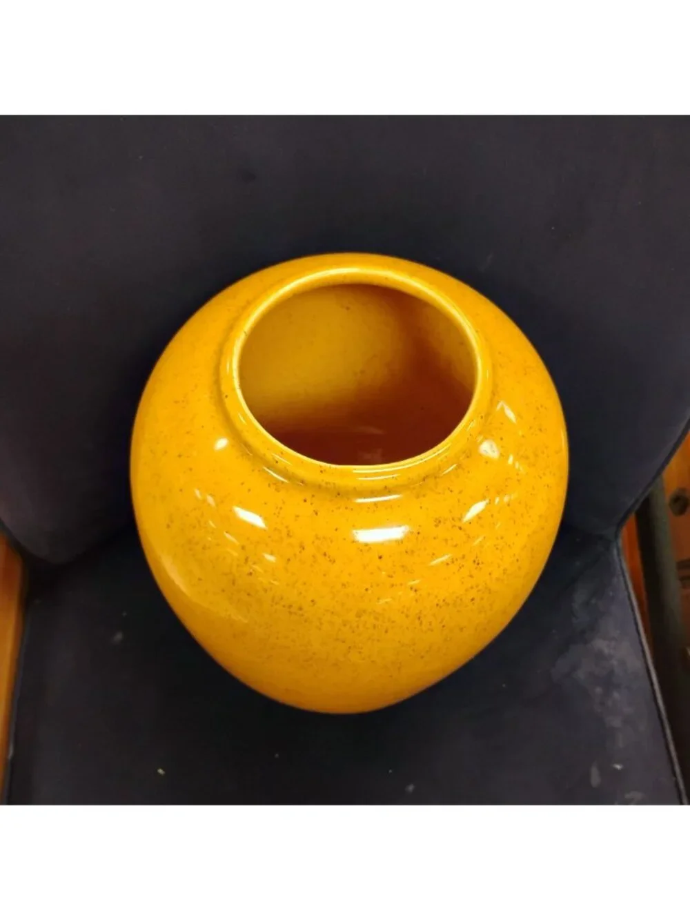 Vintage Royal Haeger Yellow Speckled Vase 13